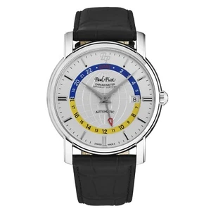 Paul Picot Mens Firshire Ronde GMT Silver Dial Automatic P3755.SG.GMT.1131.7601 - Picture 1 of 4