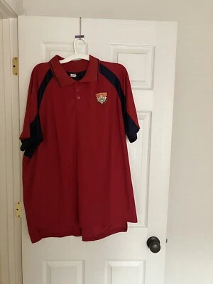 Polo Cooperstown Dreams Park Rojo Azul Béisbol Golf Auténtico Para Hombres Talla 2XL Foto 1 de 4