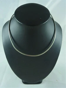 FABULOUS VINTAGE ESTATE STERLING SILVER  925 SILVER 3MM COLLAR NECKLACST # 9129 - Picture 1 of 3