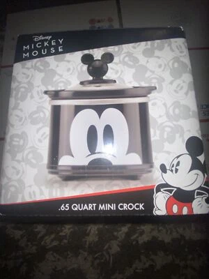 Disney Mickey Mouse Mini Crock Pot .65 Quart Slow Cooker Removable Stoneware New - Image 1 of 4