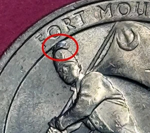 2016-P Die Chip Error Fort Moultrie South Carolina ATB Quarter (1196) - Picture 1 of 6