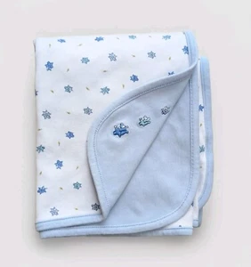 Vintage Gymboree Swimming Sea Turtle Baby Blanket Blue/Green Leaf 1999 RARE Y2K - Picture 1 of 12