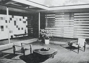 1963 Design Build Mid Century Modern Patio Floors Walks Walls Steps Masonry Tile - Picture 1 of 1
