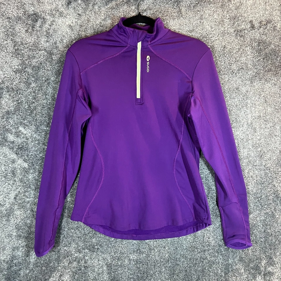 Sugoi Midzero Zip Womens Medium Purple 1/4 Zip Cycling Outdoors Performance - Image 1 of 4