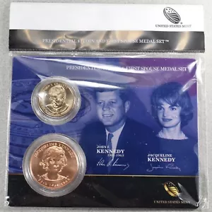 2015 John F. Kennedy moneda presidencial de $1 y juego de medallas primer cónyuge (JP7) -- 2660 - Imagen 1 de 4