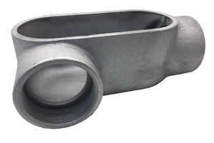 LR97 O-Z/GEDNEY MALLEABLE IRON CONDUIT BODY 3.5 INCH HUBS TYPE LR FORM 7 - Picture 1 of 5