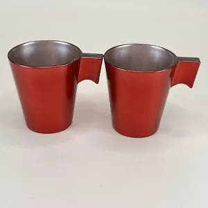 2 ARC FRANCE LUMINARC "FLASHY ESPRESSO" TED METALLIC GLASS ESPRESSO CUP - Picture 1 of 6