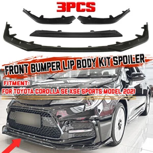 For Toyota Corolla SE XSE 2020-2025 Carbon Fiber Look Front Bumper Lip Spoiler - Picture 1 of 11