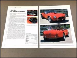 AC Shelby Cobra 427 Car Review Print Article with Specs 1965 1966 1967 P18 - Picture 1 of 1