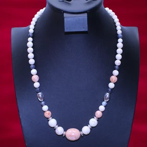 Collar Colección Avon Desert Sands Cuentas Mármol Graduado 1988 - Imagen 1 de 7