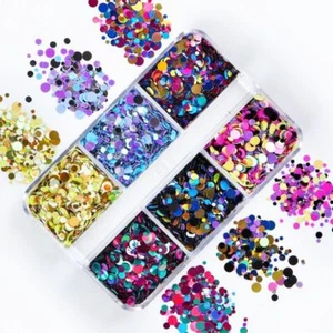 Holographic Round Resin Sequins Bubble Glitter Filling Pigment Filler Epoxy Mold - Picture 1 of 42