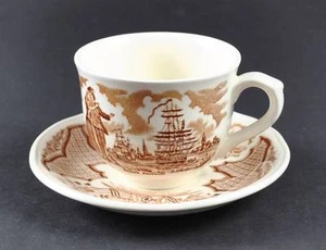 Alfred Meakin Fair Winds Cup Saucer Staffordshire Chinese Export O4 - Picture 1 of 12