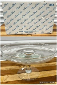 Vintage ELEGANT Princess House Hand Blown Lead Crystal Tier Cake Stand USA Made - Picture 1 of 14
