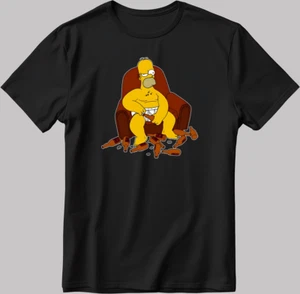 Camiseta Los Simpson, Dibujo Simpson Mangas Cortas Blanco-Negro Hombres/Mujeres R206 - Imagen 1 de 6