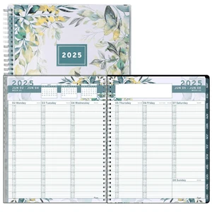 2025 Appointment Book & Planner 6.5 x 8.5 inches Large Tabbed Daily Hourly - Picture 1 of 8