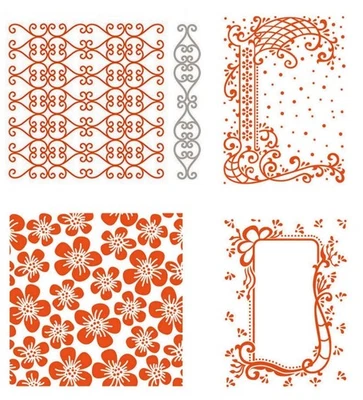 Prägeschablone Hintergrund quadratisch oder C6, Embossing Folder Marianne Design - Bild 1 von 3