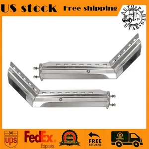 2-1/2" Bolt Spacing Steel Angled Spring Loaded Mud Flap Hanger Bracket Set 30" - Picture 1 of 8
