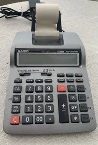 Casio Calculator HR-100TM Desktop Printing W/5 PAPER ROLL REFILLS Works - Picture 1 of 8