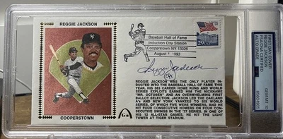 1993 GATEWAY REGGIE JACKSON FDC COOPERSTOWN PSA/DNA GEM 10 SLABBED NY YANKEES - Image 1 of 4