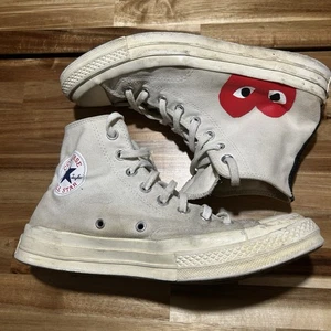 Converse Chuck Taylor Herren 8 Hi x CDG Comme Des Garcons PLAY weiß *grob - Bild 1 von 9