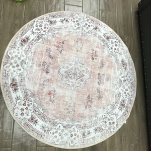 Alfombra de piso de lujo 47" alfombra circular suave diseño alfombra redonda de poliéster - Imagen 1 de 15