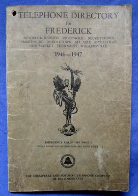 1946-47 Frederick Md C&P Telephone Directory Yellow Pages, Phone Book - Image 1 of 4
