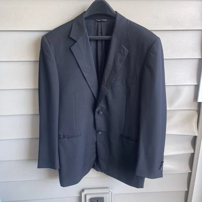 Blazer Canali Para Hombres 50 C 40 Us Negro Lana Pura Blazer Preppy Foto 1 de 4