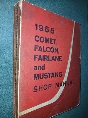 1965 FORD MUSTANG FALCON FAIRLAINE MERCURY COMET SHOP MANUAL / ORIGINAL BOOK - Image 1 of 4