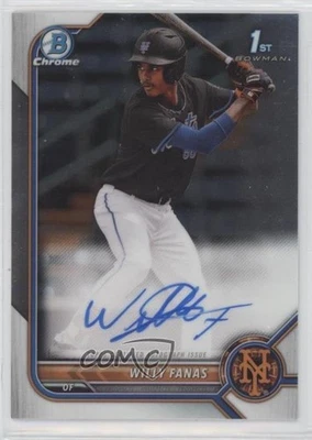2022 Bowman Chrome Prospect Auto Willy Fanas #CPA-WF Auto - Image 1 of 2