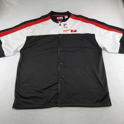 Camiseta deportiva vintage años 90 Fila XL con botones calentamiento baloncesto sin existencias Foto 1 de 4