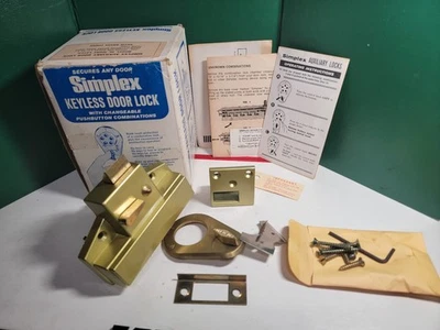 Simplex Pushbutton Keyless Door Lock NL 200 NOS - Image 1 of 4