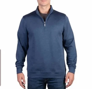 NEW Kirkland Signature Performance Mens 1/2 Zip Pullover Shirt Top Blue S NWT - Picture 1 of 4
