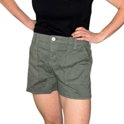 HUDSON 绿色实用短裤女式 29 码口袋轻便夏季 — 第 1/4 张图片