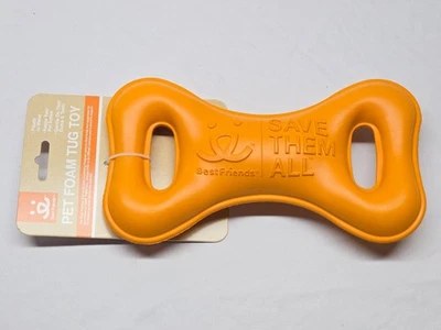 Dog Bone Rubberized Foam Tug Toy - BEST FRIENDS - Gentle On Teeth & Gums - NEW - Image 1 of 3