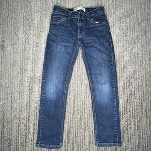 Levis Size 8 Reg w24xL22 Boys Jeans 511 Performance Slim Mid Rise Blue Denim - Picture 1 of 11