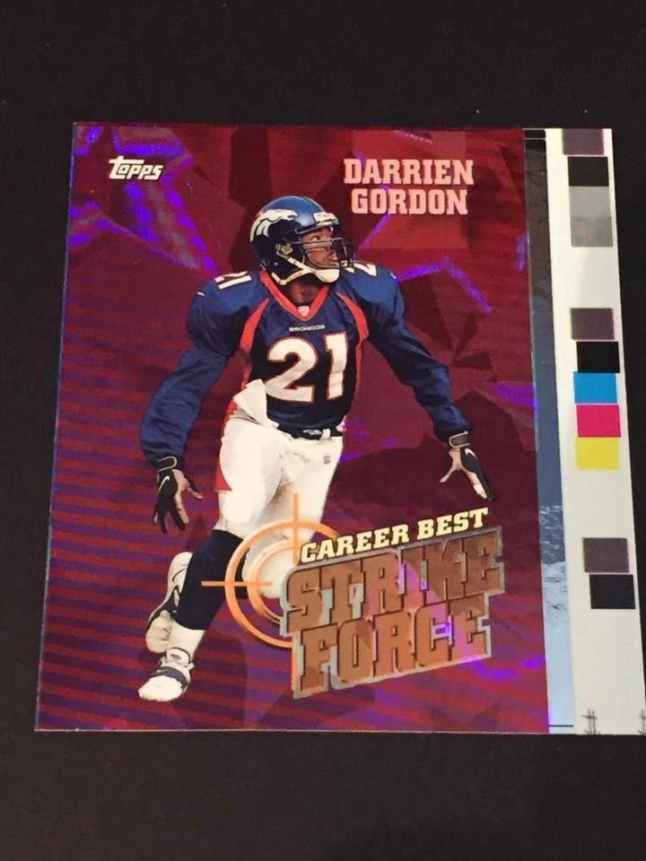 1999 Topps Season's Best UNCUT SIDE Darrien Gordon Broncos #SB30 - Image 1 of 1