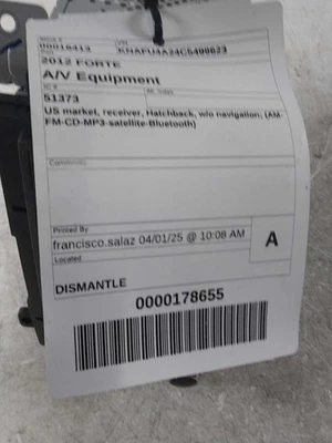 Audio Equipment Radio US Market Receiver Hatchback Fits 10-13 FORTE 422354 - Image 1 of 4