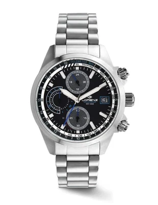 OROLOGIO UOMO LORENZ CRONOGRAFO SOLAR,DOPPIO CINTURINO,ENERGIA SOLARE,CASSA 42mm - Immagine 1 di 4