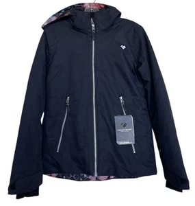 Obermeyer Ski Snow Jacket Womens Size 6 Black Removable Hood Snowboarding Coat - Picture 1 of 6