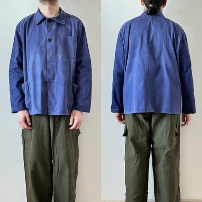 De colección Euro French Ropa de Trabajo Usada Azul Desteñido Sanfor Chaqueta de Trabajo Tareas Abrigo M Foto 1 de 4