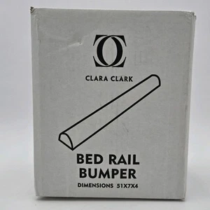 Clara Clark Sleep Safe Bed Rail Bumper Washable Fabric 51 X 7 X 4 White Easy - Picture 1 of 6