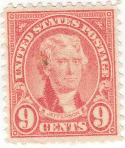 Scott #641 - 9c Rose - Jefferson - Mint Hinged - Bild 1 von 2