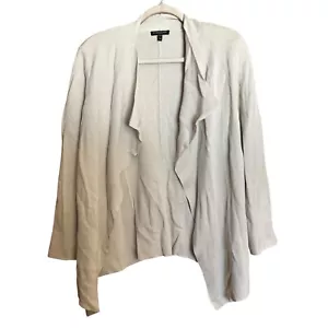 Cárdigan Eileen Fisher Mujer Pequeño Mediano Marfil Mezcla Seda Drapeado Suéter Abierto - Imagen 1 de 9
