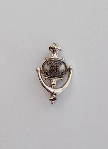 Alfiler de puerta vintage de plata esterlina AVON CALLING ~ ~ Funciona - Imagen 1 de 4