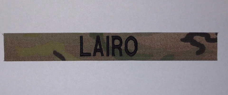 CINTA DE NOMBRE BORDADA MULTICAM OCP PERSONALIZADA LETRAS DE VARIOS COLORES Foto 1 de 1