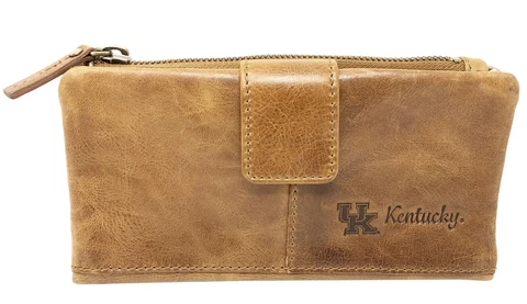 Women's Kentucky Wildcats UK Clutch Wallet Leather Snap Clutch Cover