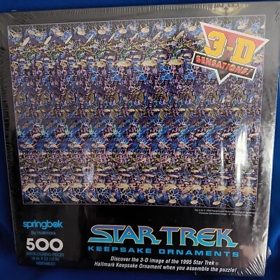 Springbok Star Trek 3D 500 Piezas Puzzle De Colección 1994 Talla 18" X 23.5" Sellado Nuevo Foto 1 de 2