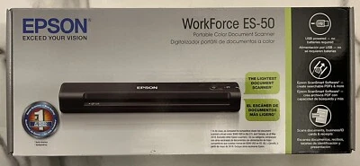 Epson ES-50 WorkForce Portable Document Scanner - New in box-Black AWESOME! - Image 1 of 4