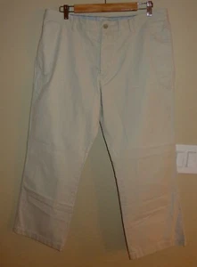 Pantalones informales Banana Republic de ajuste recto 100 % algodón marfil talla 36 x 30 - Imagen 1 de 8