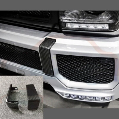 A Pair For Mercedes-Benz W463 G63 G65 2013-2016 Front Bumper Trim Carbon fiber — 第 1/4 张图片